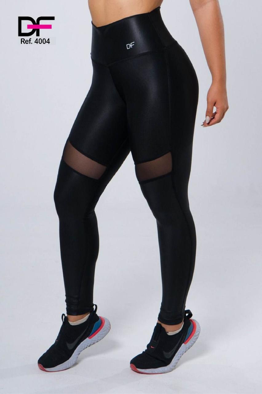 Leggins Brillante con Malla
