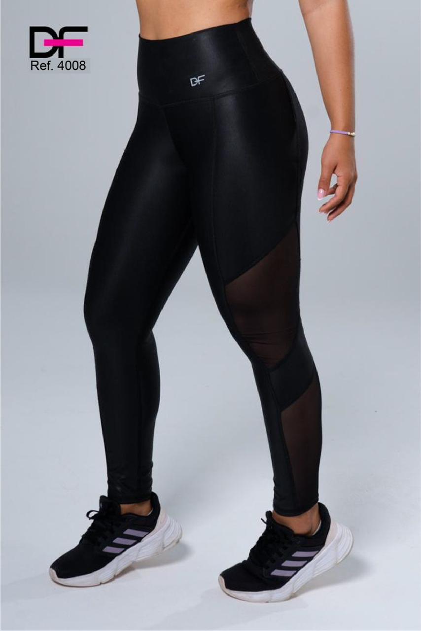Leggins Brillante con Malla